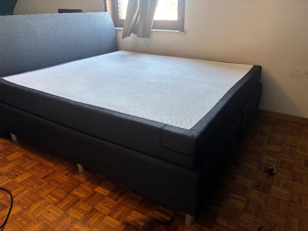boxspring bed 180x200, Comme neuf, Enlèvement, 180 cm, 200 cm