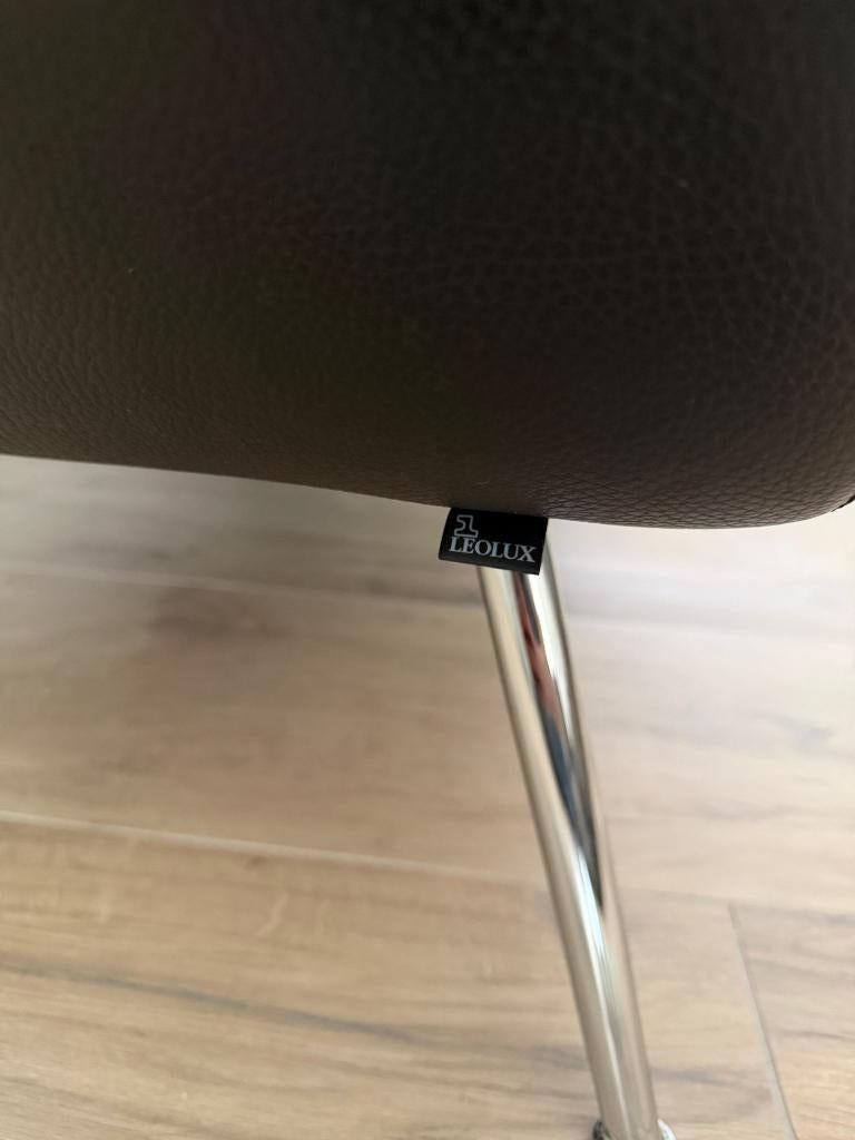 Leolux designbank – zwart leer in perfecte staat, Huis en Inrichting, Ophalen, Overige maten, 75 tot 100 cm, Zo goed als nieuw