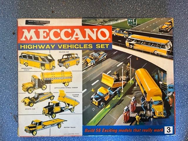Meccano set 3 Highway Vehicles, Ophalen, Gebruikt