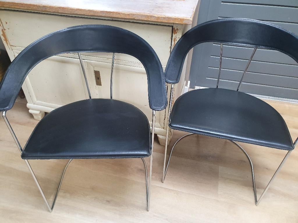 Vier Arrben Ursula vintage design stoelen, Maison & Meubles, Chaises, Design, Enlèvement, Utilisé, Cuir