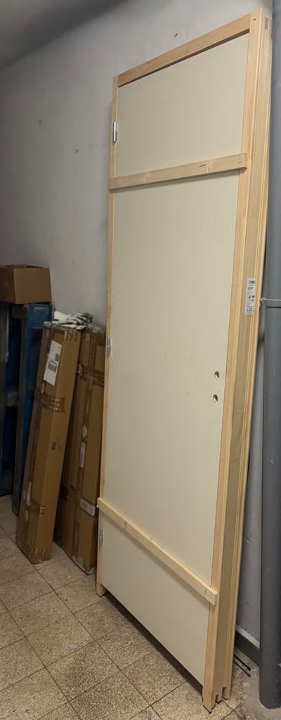 Bloc porte prépeint MDF/epicéa 73 cm poussant droit, Bricolage & Construction, Enlèvement, Neuf