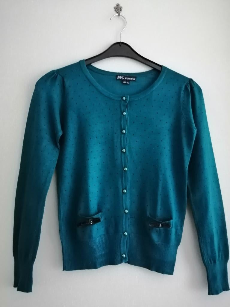 mooie gilet Millenium maat S, Maat 36 (S), Gedragen, Groen, Millenium