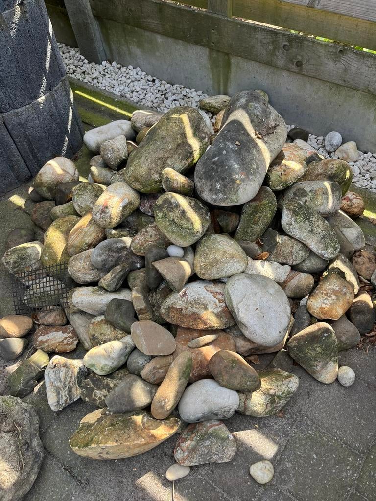 Siersteen voor fontuin + stenen + pvc bak + rooster, Tuin en Terras, Grind, Keien en Split, Ophalen, Gebruikt, Overige materialen