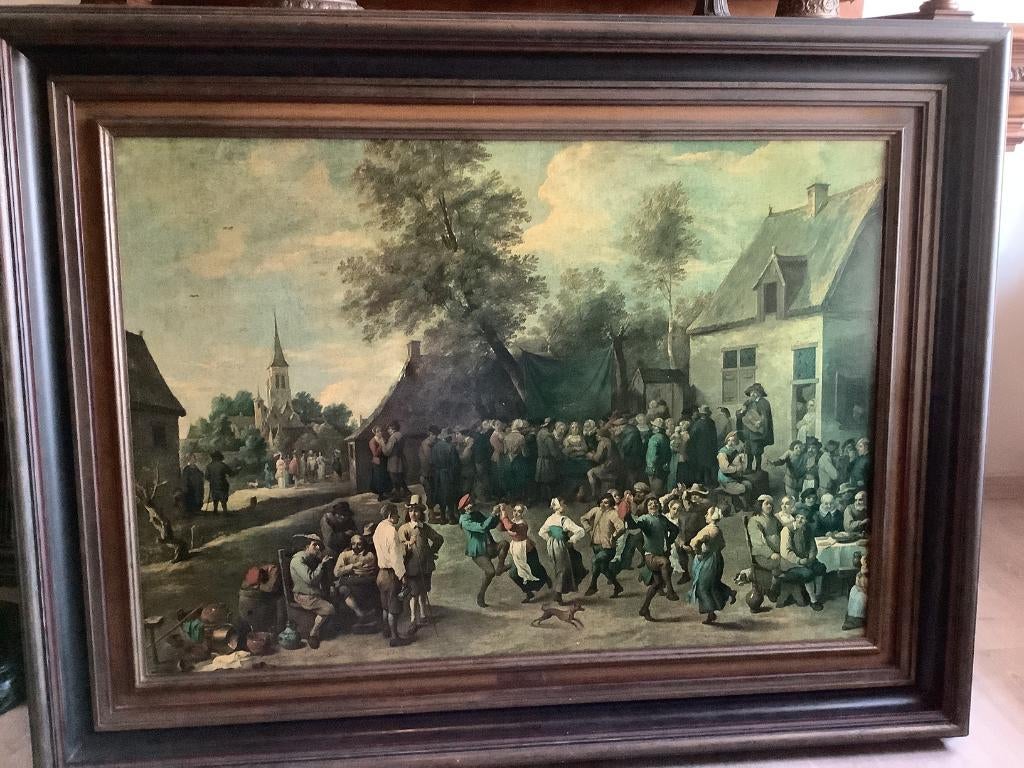 *Grand tableau magnifique d'après David Teniers (1610-1690), Enlèvement