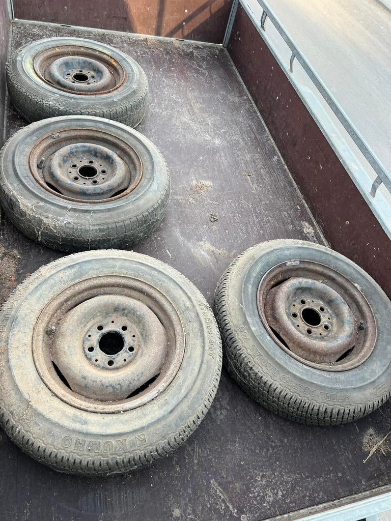 Paire de roues en acier Mercedes W123 W114 W115, Autos : Pièces & Accessoires, Pneus & Jantes, Jante(s), 14 pouces, Enlèvement