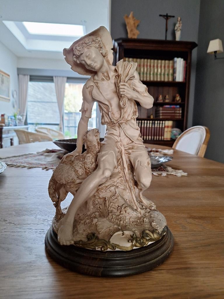 Beeld in biscuit van een herder, Antiek en Kunst, Ophalen