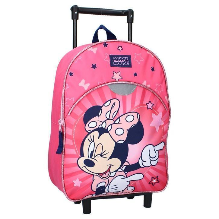 Roze Minnie Mouse Trolley Rugzak - Disney, Overige materialen, Wieltjes, Nieuw, Minder dan 50 cm