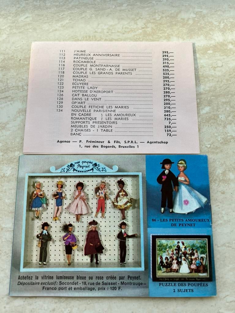 VINTAGE Catologus Franse poppen 1966., Verzamelen, Poppenhuizen en Toebehoren, Ophalen of Verzenden, Zo goed als nieuw