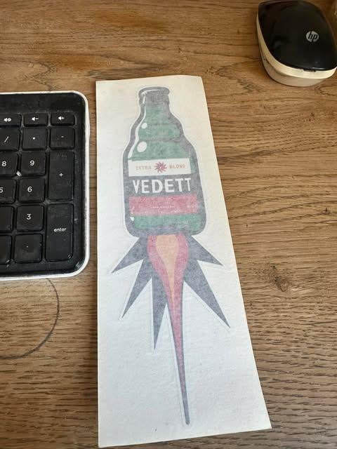 Vedett sticker, Ophalen of Verzenden, Nieuw, Overige typen, Overige merken