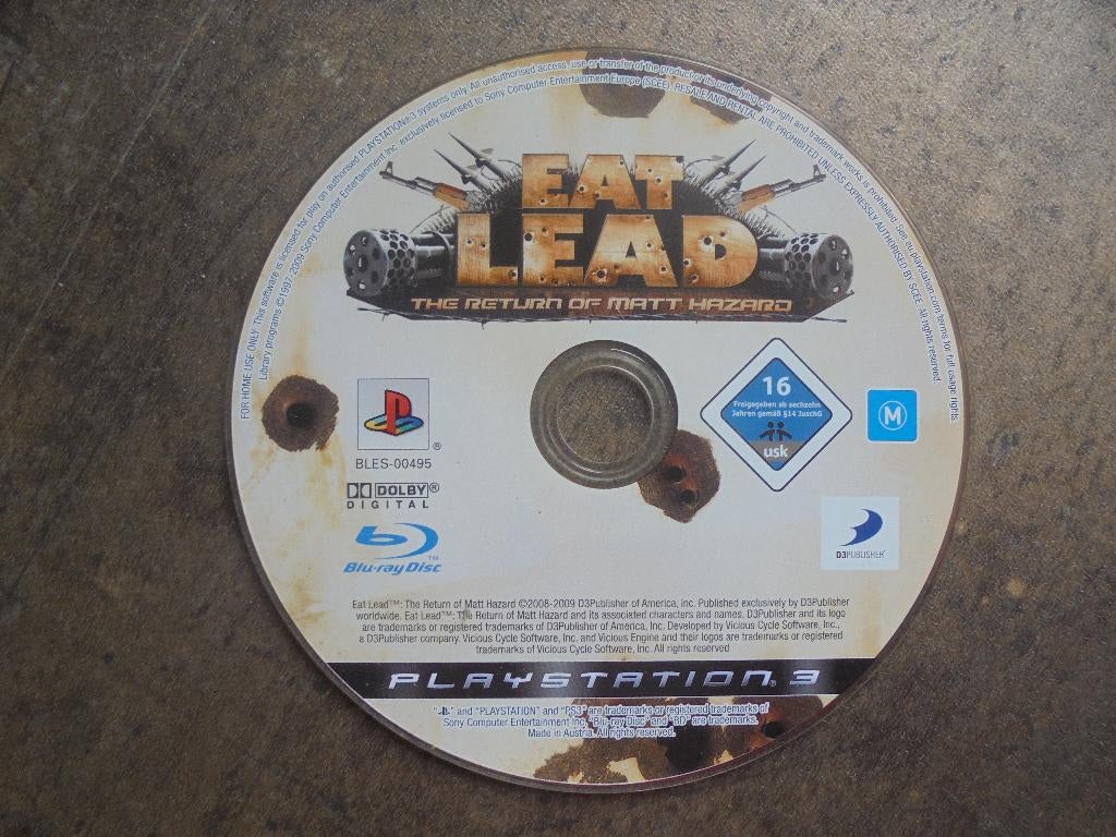 Eat Lead The Return Of Matt Hazard voor PS3 (zie foto's), Avontuur en Actie, Gebruikt, 1 speler, Ophalen of Verzenden