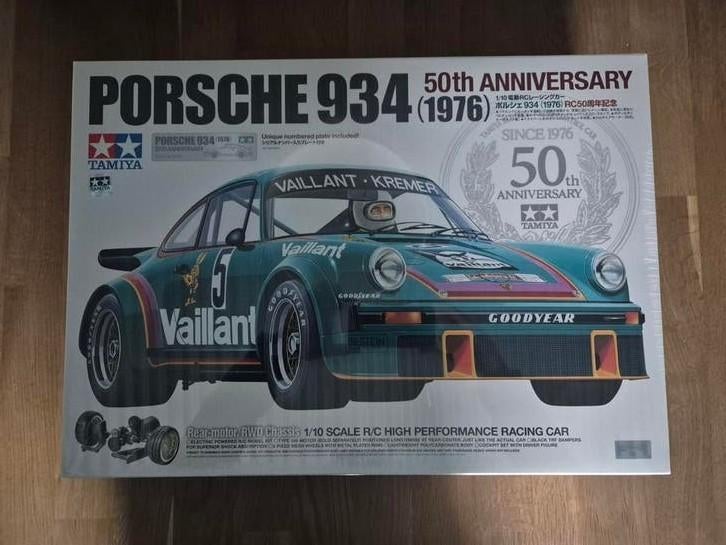 Tamiya Porsche 934 Vaillant 1976 RC 50 anniversery, Enlèvement ou Envoi, Neuf, Voiture, Tamiya