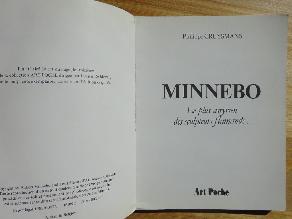 Hubert Minnebo 1982, monographie par Philippe Cruysmans,, Gelezen, Beeldhouwkunst, Ophalen of Verzenden, Philippe Cruysmans