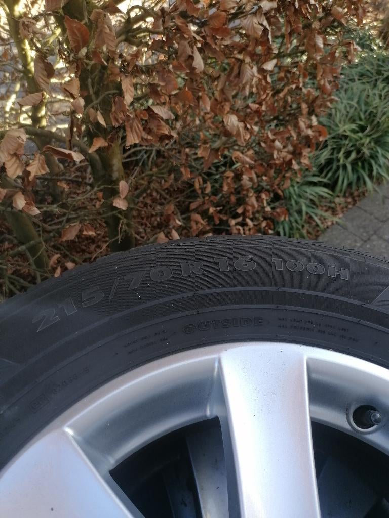 Aluminium velgen op winterbanden, Auto-onderdelen, Ophalen, Velg(en), 16 inch, Winterbanden