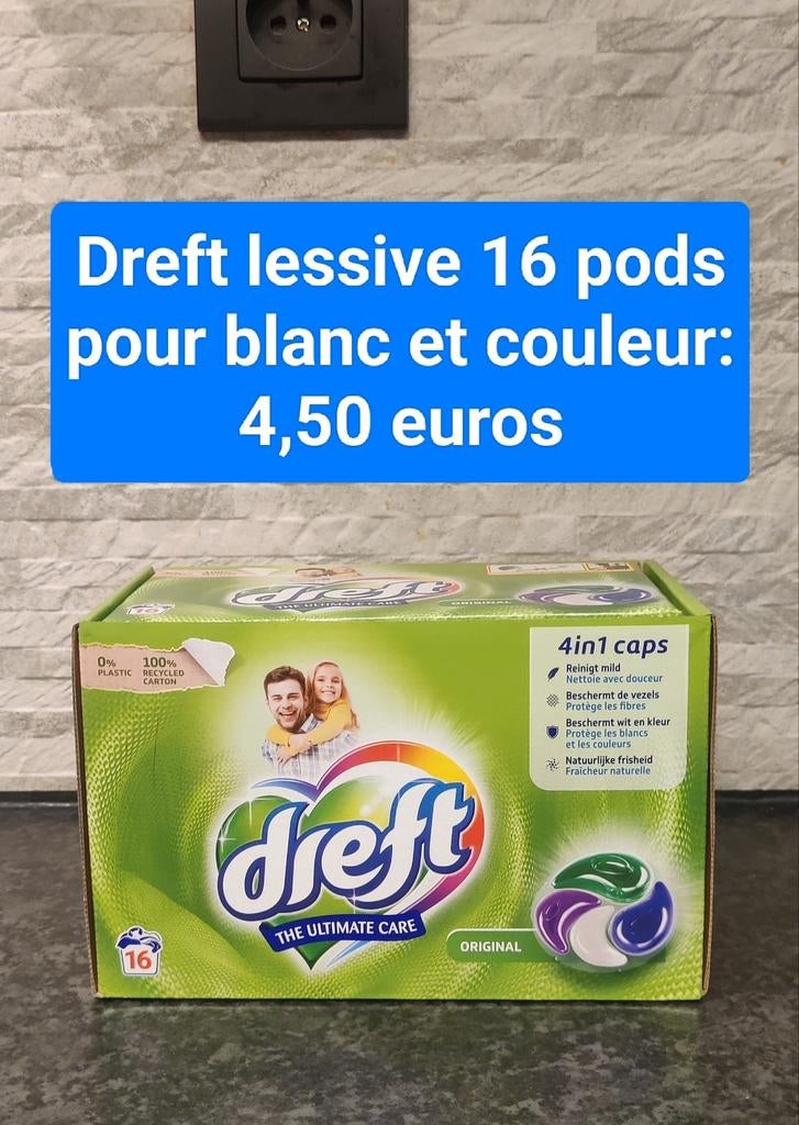 Dreft wasmiddel 16 capsules voor wit en kleuren, Ophalen