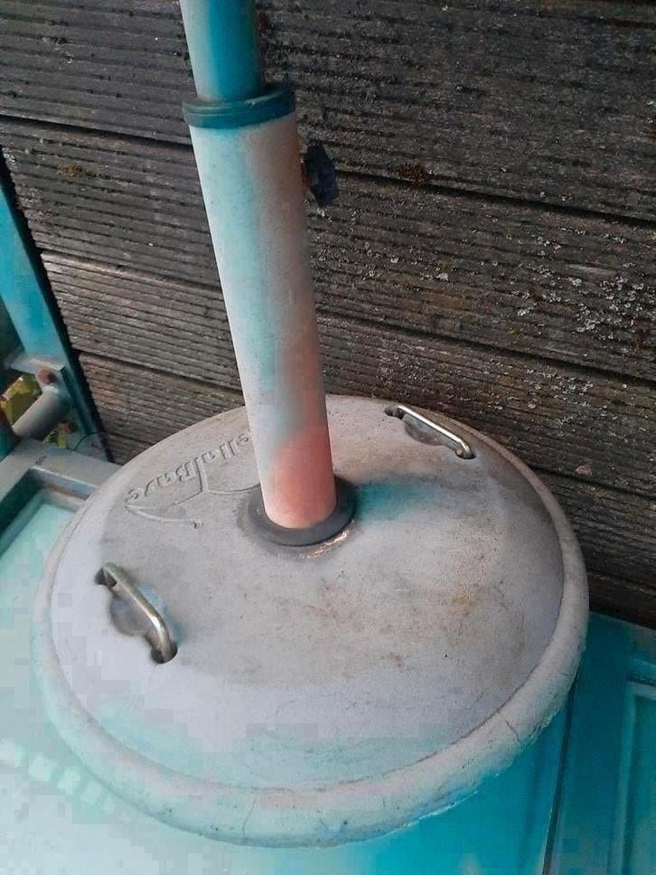 Zware stevige Parasolvoet/Parasolhouder met handvatten, Ophalen, Zo goed als nieuw, Parasolvoet