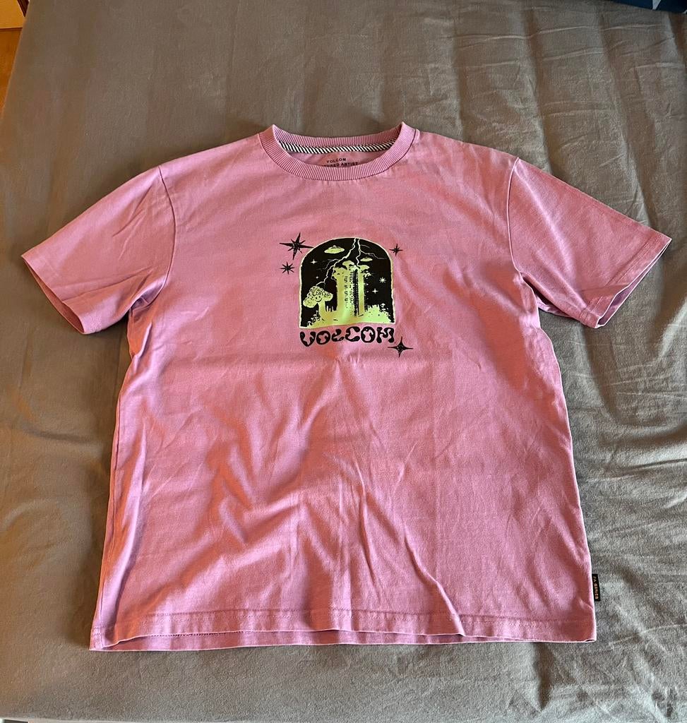 Volcom t-shirt, Kleding | Heren, T-shirts, Ophalen of Verzenden, Zo goed als nieuw, Maat 46 (S) of kleiner, Roze