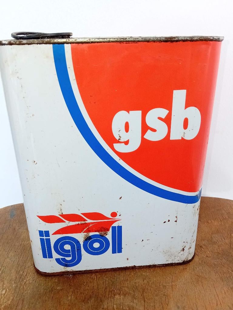 Vintage olieblik IGOL gsb, Ophalen of Verzenden, Gebruikt