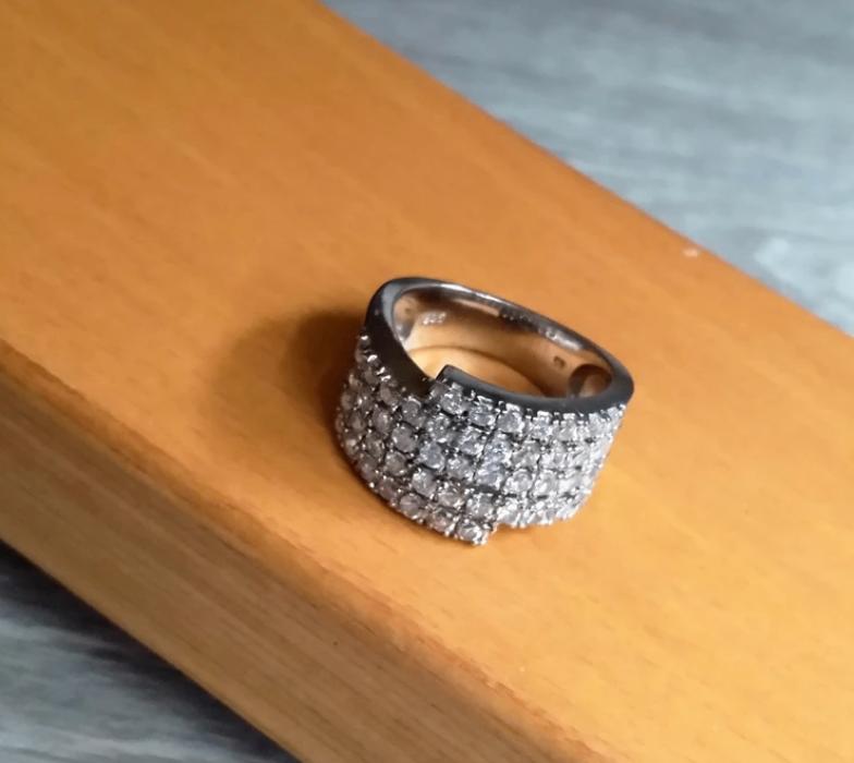 Zilveren ring 18mm, Handtassen en Accessoires, Ringen, 18 tot 19, Ophalen of Verzenden, Zo goed als nieuw, Dame