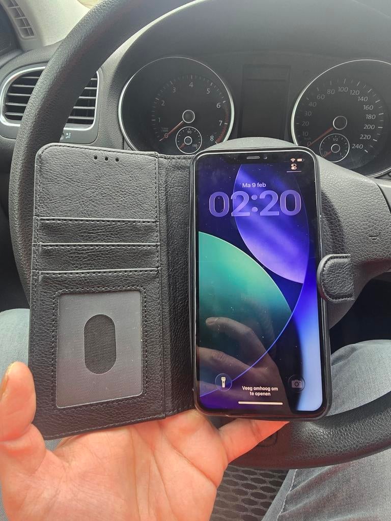 Apple iphone 11 Pro max – batterij 100% + leren hoesje, Ophalen of Verzenden