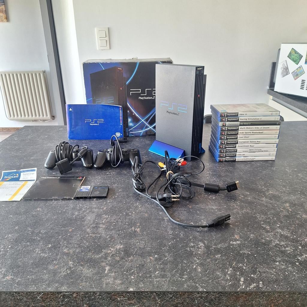 Pack complet PlayStation 2 (FAT) - Coffret + jeux, Enlèvement ou Envoi, Gaming