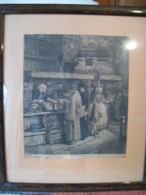 Ets H. Leys Pinxt, P. Van Reeth sculp, met onderschrift, Antiek en Kunst, Ophalen, Ets