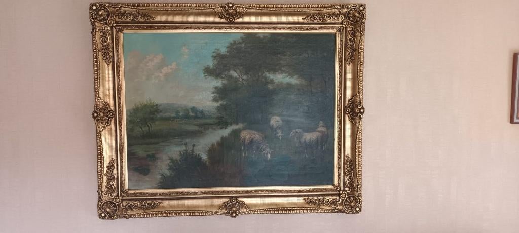 Landschap met schapen, Ophalen