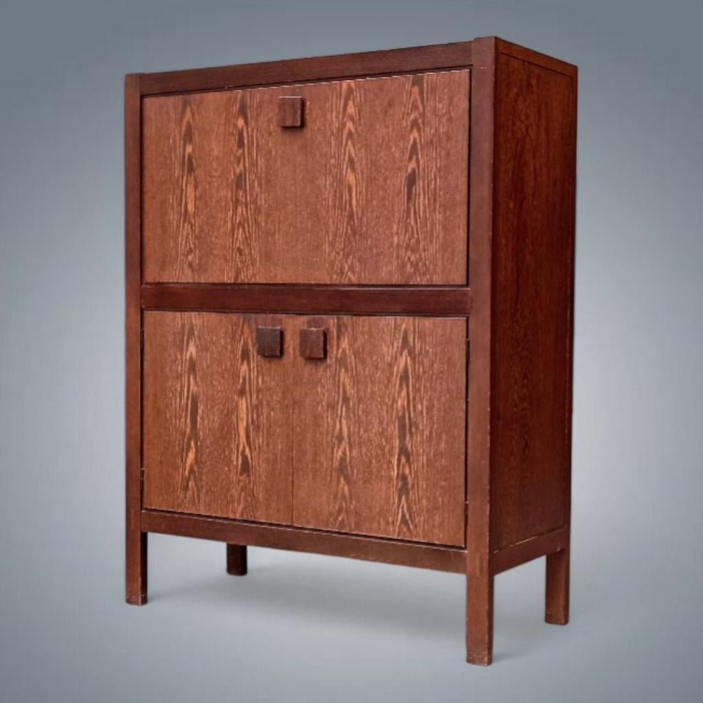 Sideboard Vintage Highboard Bar Brutaliste 1970's, Enlèvement