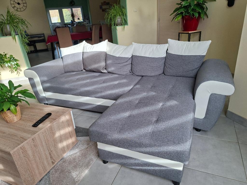 Canapé convertible avec méridienne, Maison & Meubles, 250 à 300 cm, Banc d'angle, Comme neuf, Enlèvement