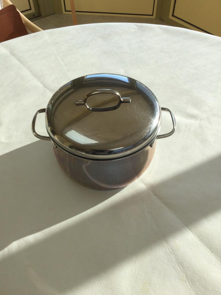 Casserole inox 18/10. 22 cm, Inox, Enlèvement ou Envoi, Casserole ou Cocotte-minute, Plaque céramique