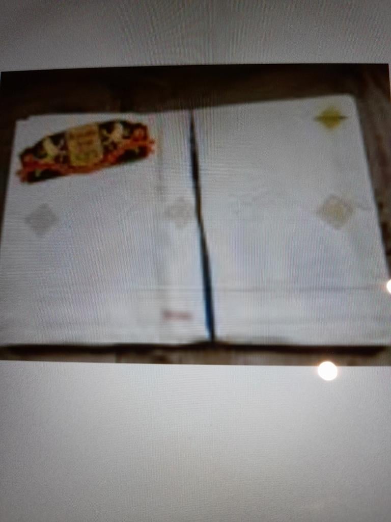 Neuf-Ancienne paire de draps de lit "Drap de la Lys", Antiquités & Art, Drap de la lys