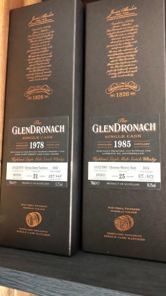 Glendronach 1978 + 1985, Collections, Enlèvement