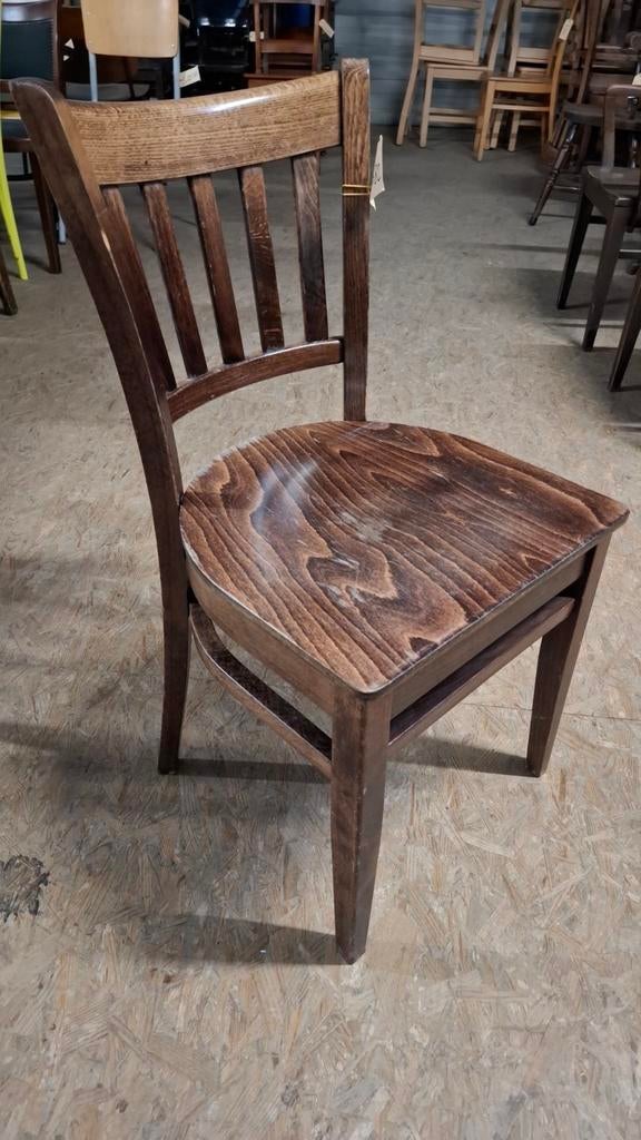 20 cafe bistro taveerne restaurant stoelen hout bruin partij, Gebruikt, Bruin, Ophalen of Verzenden, Vijf, Zes of meer stoelen