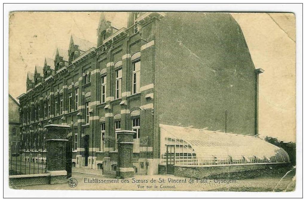 Gijzegem Gysegem Etablissement des Soeur de St Vincent de Pa, Ophalen of Verzenden, 1920 tot 1940, Gelopen, Oost-Vlaanderen