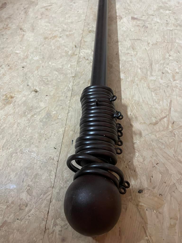 Gordijnstok landelijke afwerking brons/bruin, Ophalen, Zo goed als nieuw, Bruin