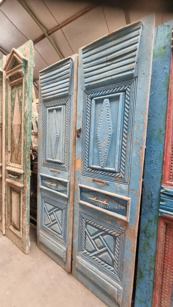 ANTIEKE DUBBELE DEUR 130X240 CM, Enlèvement ou Envoi