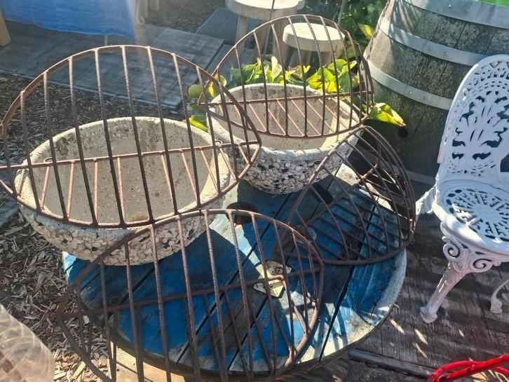 4 mini râteliers à foin, en métal rouillé comme support à pl, Jardin & Terrasse, Bacs à fleurs & Jardinières, Métal, Enlèvement