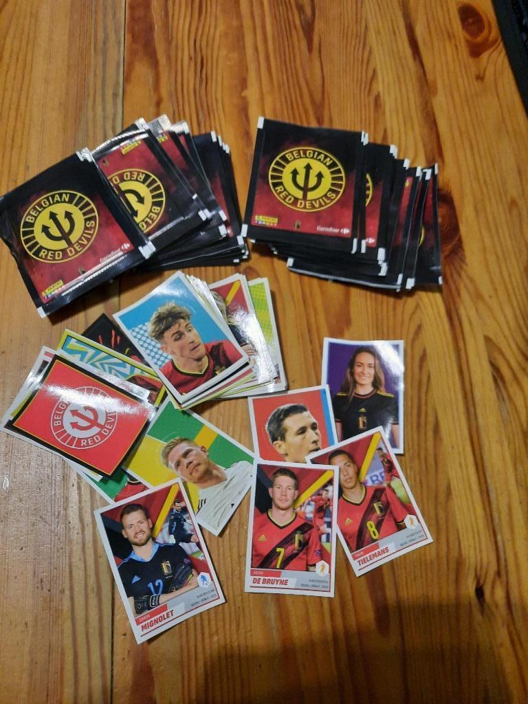 Panini Red devils Red flames, Verzamelen, Foto's en Prenten, Ophalen, 1980 tot heden, Zo goed als nieuw, Prent