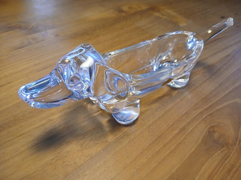 Kristal Teckel 1960 ( Vannes le Chatel, France) lengte 26 cm, Antiquités & Art, Enlèvement