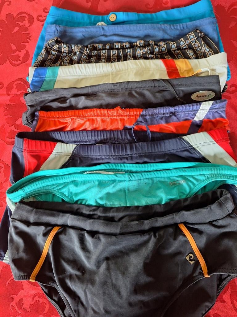 Set van 9 zwempakken, heren, verschillende merken, T ML, Ophalen, Hom,  Kom...., Overige kleuren, Maat 48/50 (M)