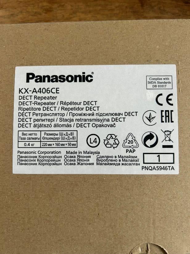 ➡️ NIEUW Panasonic KX-A406 Dect Repeater KXA406 A406, Enlèvement ou Envoi, Neuf, 4 combinés ou plus