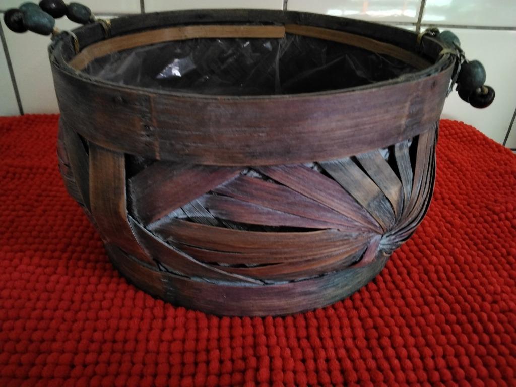 CACHE-POT EN OSIER, Enlèvement, Utilisé, Rond, Intérieur