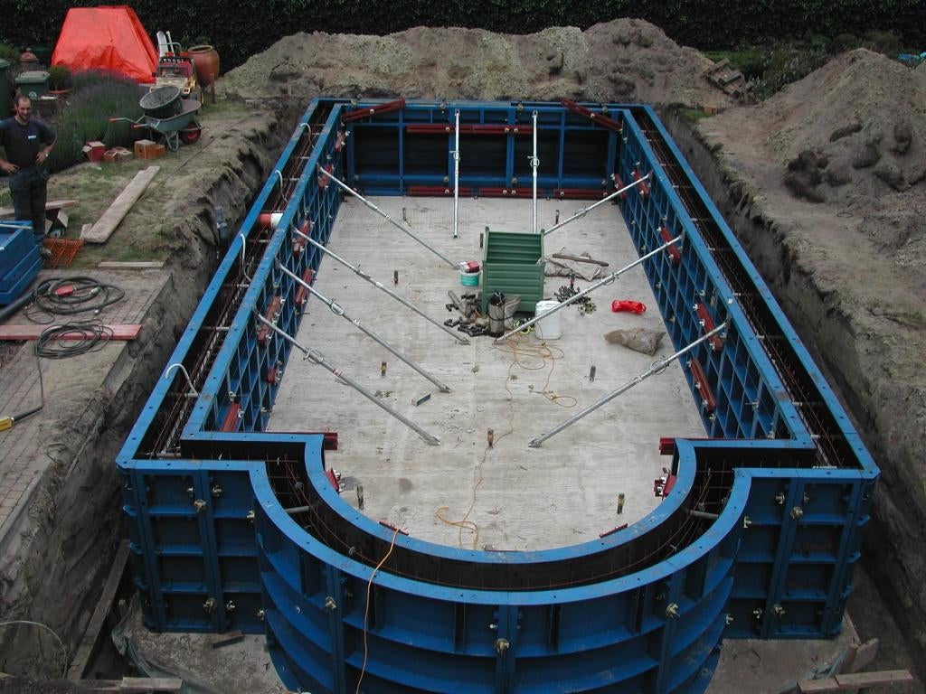 Coffrage de piscine, Enlèvement, Utilisé