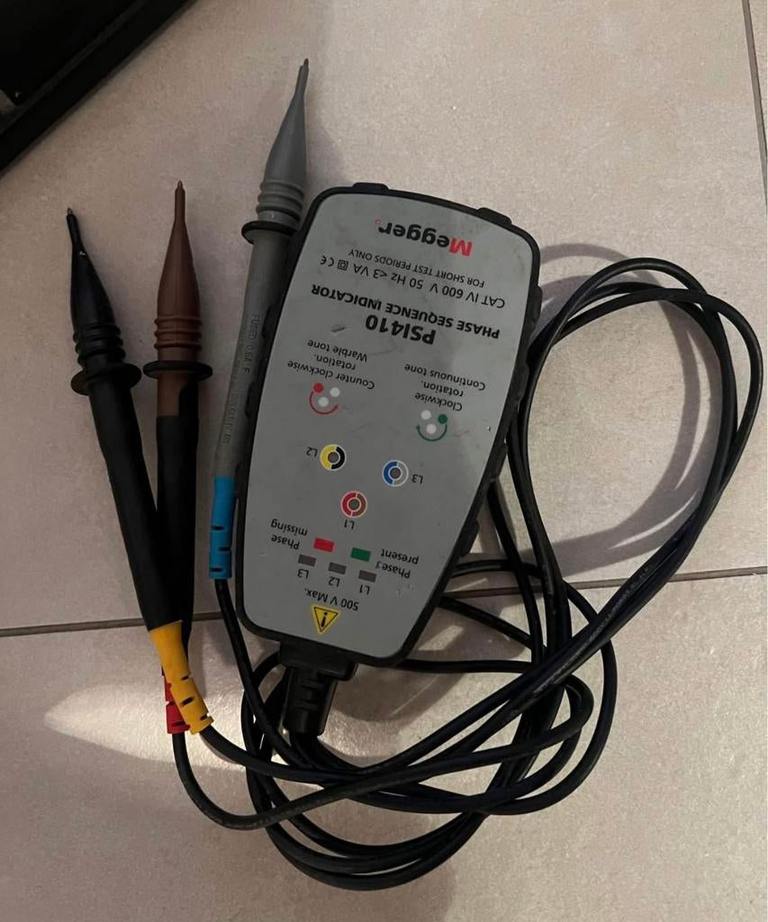 De megger PSI140 draaiveldmeter, Bricolage & Construction, Enlèvement, Comme neuf, Électricité