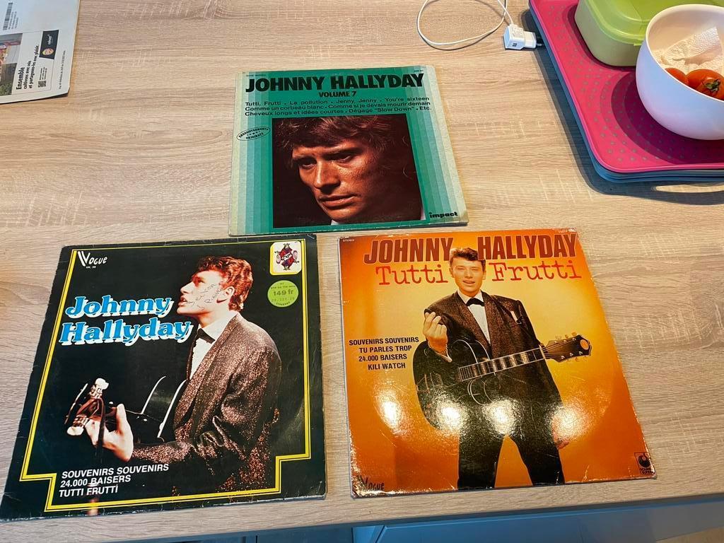French rock 3 oude vinyl LP 33 rpm Johnny Halliday, Cd's en Dvd's, Ophalen of Verzenden, Gebruikt, Rock-'n-Roll