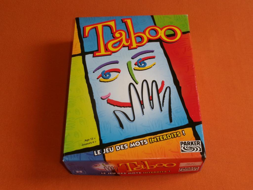 JEU PARKER : * TABOO * , LE JEU DES MOTS INTERDITS.., Trois ou quatre joueurs, Enlèvement ou Envoi, Utilisé
