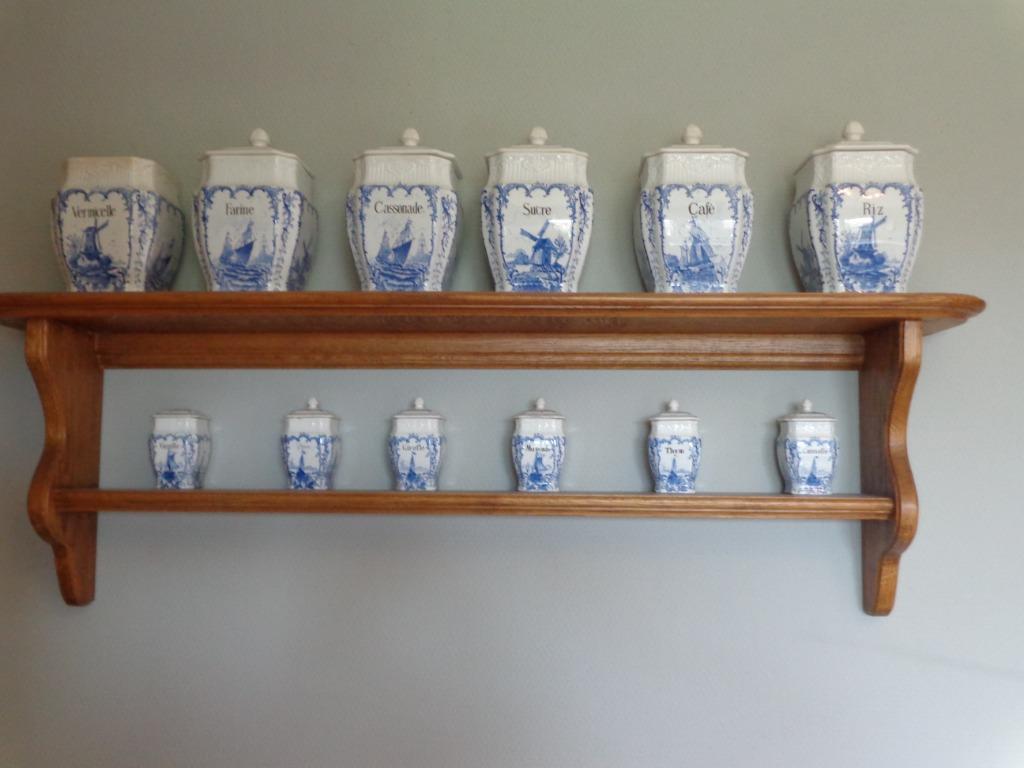 DELFT pots à épices avec archelle en chêne, Enlèvement