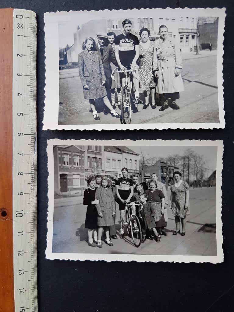 2 photos du pilote cycliste Stan Van Peer Wommelgem ?, Collections, Photo, Utilisé, Envoi, 1940 à 1960