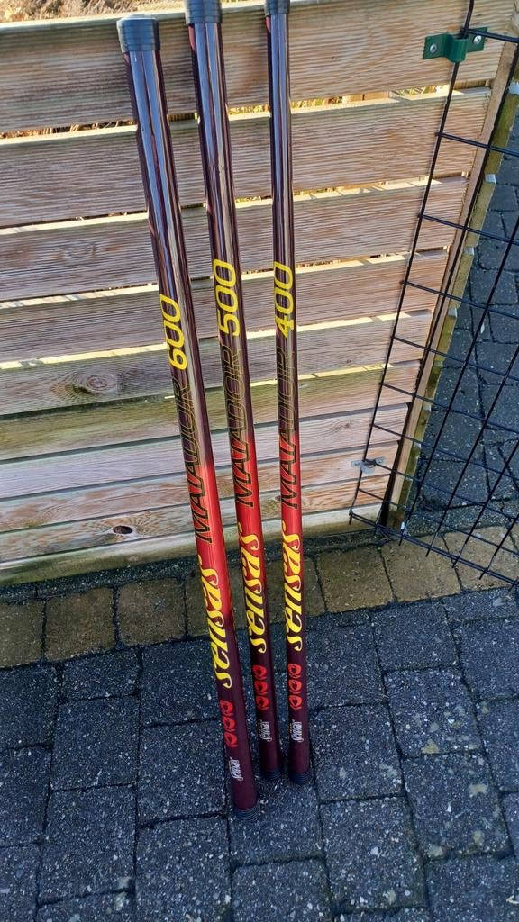 3 hengels  sensas 4-5-6m. Geen coerierdiensten, Watersport en Boten, Hengelsport | Algemeen, Ophalen