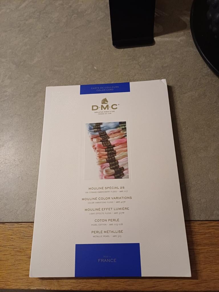 DMC kleurenkaart borduren, Ophalen