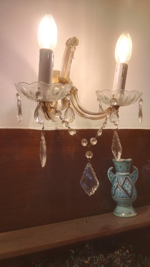 Belles appliques lumineuses en cristal, Antiquités & Art, Enlèvement